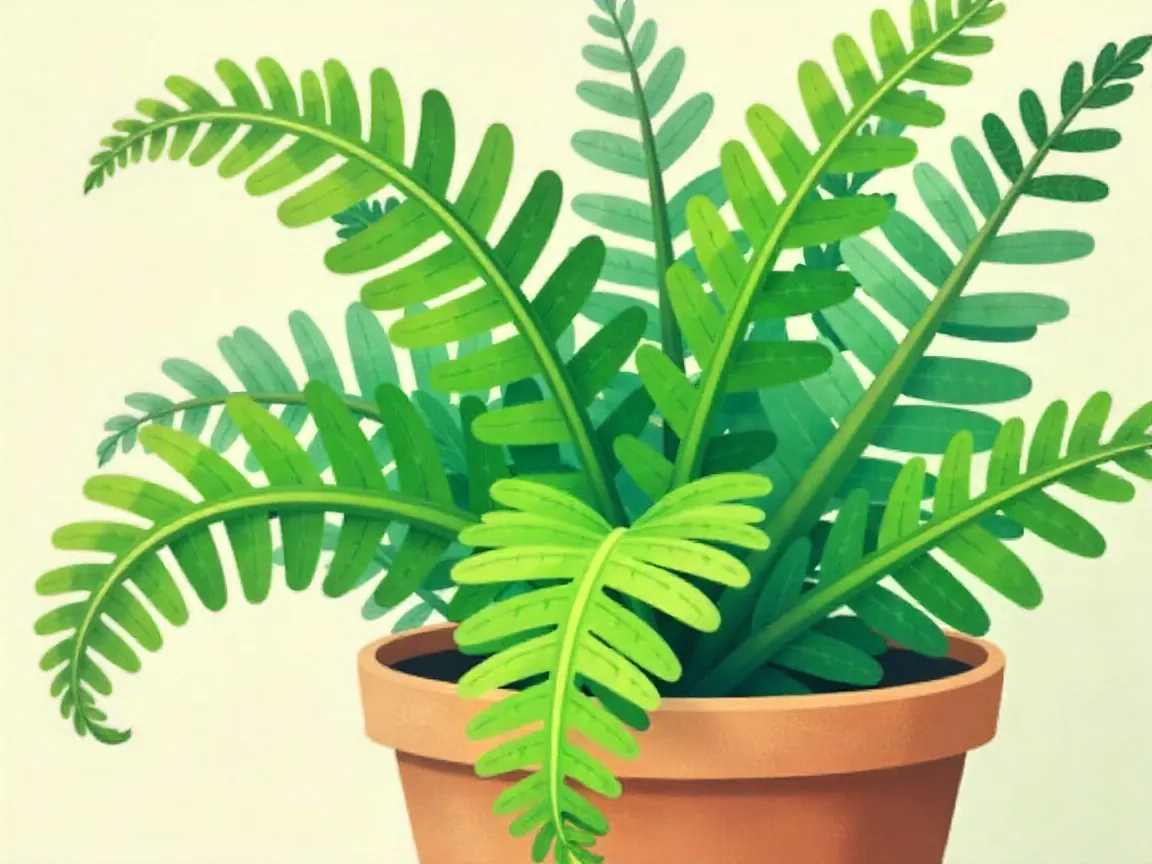 Helecho de Boston planta purificadora de aire